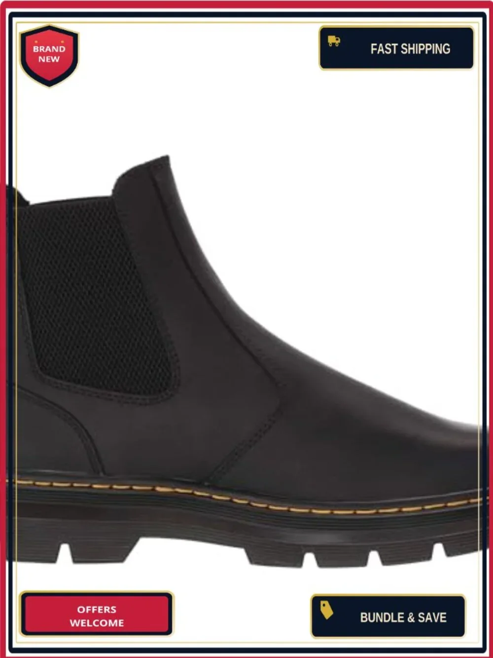 Dr. Martens Embury Leather Chelsea Boot Pull-On Ankle Boots